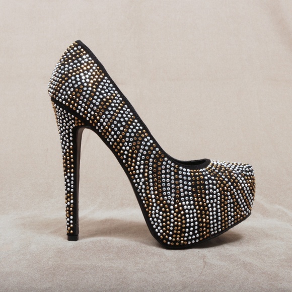 Shoes - FINAL SALE Black Rhinestone STiletto pump Marisa29